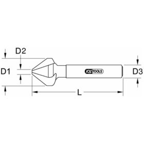 KSTOOLS® - Kegel- und Entgratsenker 60° HSS ø6,3mm