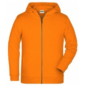 James & Nicholson - Kinder Hoody Sweatjacke 8026K, orange, Größe XS