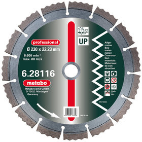 metabo® - Diamant-Trennscheibe, 115 x 2,15 x 22,23 mm, "professional", "UP", Universal (628111000)