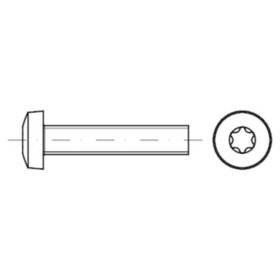 Linsenschraube mit Innensechsrund DIN 7985-T Stahl 4.8 galv. verzinkt M4 x 10mm