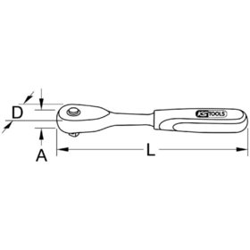 KSTOOLS® - 1/2" Rotations-Umschaltknarre mit Drehgriff, 60 Zahn