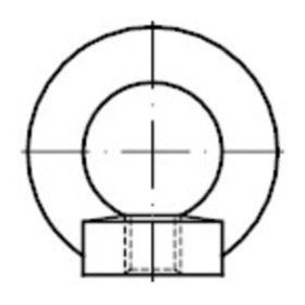 Ringmuttern, DIN 582 Edelstahl A2 blank M 8