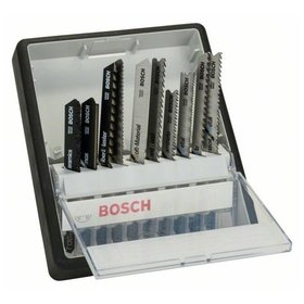 Bosch - 10-tlg. Stichsägeblatt-Set, Robust Line, Speciality Materials, T-Schaft (2607010574)
