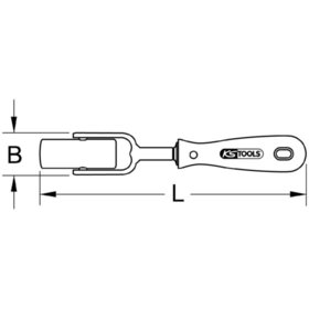 KSTOOLS® - Universal-Stockschraubschlüssel-Antriebswerkzeug, M8/M10