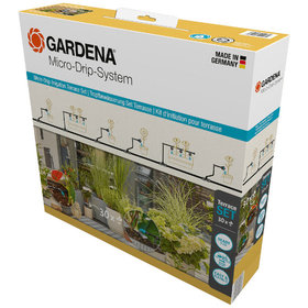 GARDENA - Micro-Drip-System Tropfbewässerung Set Terrasse (30 Pflanzen)