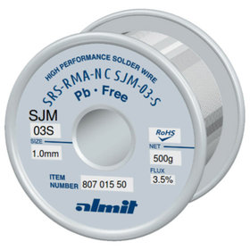 almit - Lötdraht bleifrei, SRS RMA-NC SJM, 1,0mm, 500g