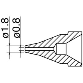 Hakko - Entlötdüse Serie N61, Ø 1,3 mm, Typ Standard