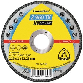 KLINGSPOR - Trennscheibe Z 960 TX 115 x 1,0mm