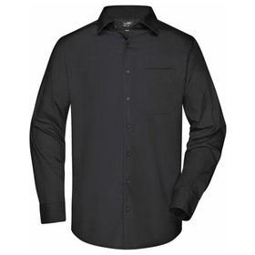 James & Nicholson - Herren Langarm Business Hemd JN642, schwarz, Größe XL