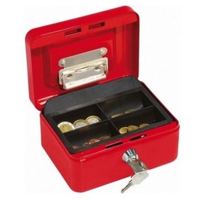 WEDO® - Geldkassette, Größe 1, rot, 1451, Stahl, mit Schloß und Clip