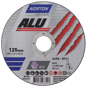 NORTON clipper® - Trennscheibe Alu gerade 125 x 1,0mm