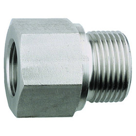 RIEGLER® - Lange Wechselreduzierung, G 1/4" A, G 1/8" I, Edelstahl 1.4571