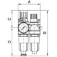 RIEGLER® - Wartungseinheit 3-teilig »Standard-mini« mit Metallbehälter, G 1/4"