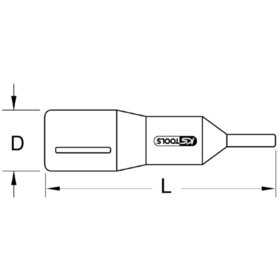 KSTOOLS® - 1/2" Bit-Stecknuss mit Schutzisolierung für Innensechskant-Schrauben, 5mm, 95mm lang