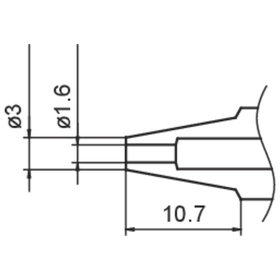 Hakko - Entlötdüse Serie N3, Ø 1,6 mm