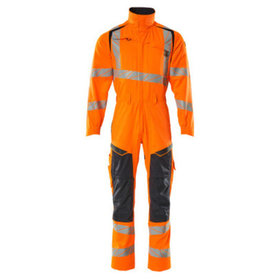 MASCOT® - Overall mit Knietaschen ACCELERATE SAFE, hi-vis Orange/Schwarzblau, Größe S