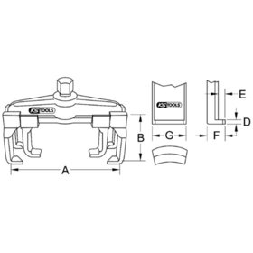 KSTOOLS® - Universal-Nockenwellen-Scheibenrad-Abzieher