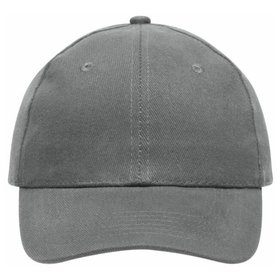 James & Nicholson - 6 Panel Cap heavy Cotton MB091, dunkelgrau, Einheitsgröße