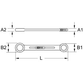 KSTOOLS® - BRONZEplus Doppel-Ringschlüssel gerade 10 x 13mm