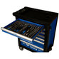 Brilliant Tools - BLAU/SILBER Werkstattwagen mit 7 Schubladen und 207 Premium-Werkzeugen