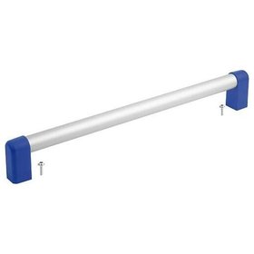 KIPP - ROHRGRIFF, A=150, L=185, D=6, H=77,5, ALUMINIUM NATUR ELOXIERT, KOMP:THERMOPLAST BLAU RAL5017