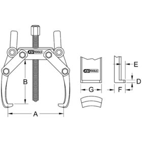 KSTOOLS® - Universal-Abzieher 2-armig, 20-230mm