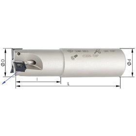 FORMAT - Schaftfräser 90° mit Innenkühlung ø20mm Z 2