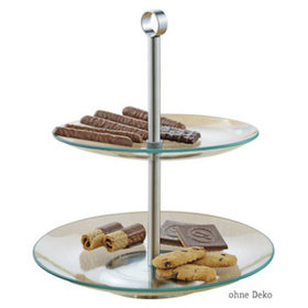 Esmeyer® - Etagere COOKIE, 2-stufig, Durchmesser: unten 250mm, oben 210mm, Höhe: 270mm, aus