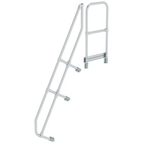 MUNK Günzburger Steigtechnik - Handlauf Aluminium für Treppe 60°, Stufenzahl 7, Stufentiefe 225mm