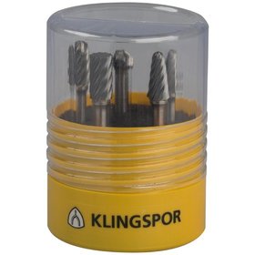 KLINGSPOR - Fräser-/Kernbohrer-Set HF100INOX, 9,6 x 6mm Spezialverzahnung Inox, 1 Stück