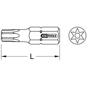 KSTOOLS® - 1/4" EDELSTAHL Bit, 25mm, TB20