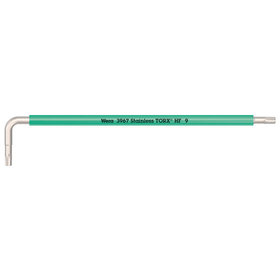 Wera® - 3967 SXL HF TORX Winkelschlüssel Multicolour mit Haltefunktion, lang, Edelstahl, TX 9 x 101 mm