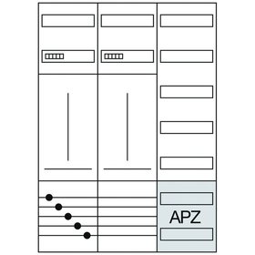 hager - Komplettschrank AP 2Z 1stö 3Feld IP44 SS_5p mit Sammelschiene 5p