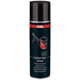 E-COLL - Decklackspray schwarz Matt silikonfrei, temperaturbeständig, 400ml Dose