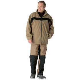 Planam - Wetter- und Kälteschutz-Fleecejacke Plaline 2564 sand/schwarz, Größe XS