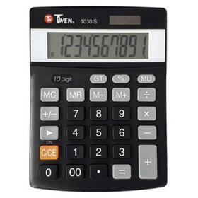 TWEN® - Taschenrechner, 10-stellig, Speicher, Prozentrechnung, Korrekturtaste, Mark