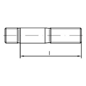 Stiftschraube Einschraubende ≈ 1d DIN 938 Stahl 5.8 M5 x 20mm