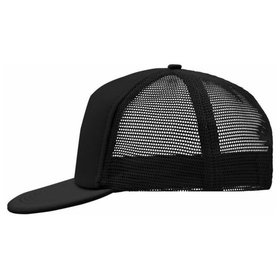 James & Nicholson - 5 Panel Cap Flat Peak MB6207, schwarz, Einheitsgröße