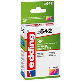 edding - EDD-542 ersetzt HP 62XL (C2P07AE) - 3-Farbig - 21 ml