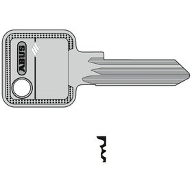 ABUS - Schlüsselrohling, C83 X4D, eckig, Messing neusilber