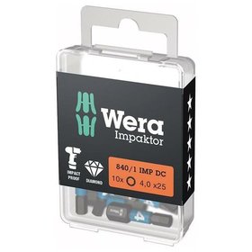 Wera® - Bit Impaktor 1/4" DIN 3126 C6,3 Innensechskant 4 x 25mm 10er Pack