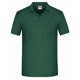 James & Nicholson - Herren BIO Workwear Poloshirt JN874, dunkelgrün, Größe 3XL