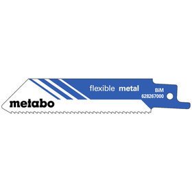 metabo® - 5 Säbelsägeblätter "flexible metal" 100 x 0,9 mm, BiM, 2 mm/ 14 TPI (628267000)