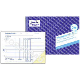 AVERY™ Zweckform - 1311 Wochenbericht, A5 quer, mit Blaupapier, 2x 50 Blatt