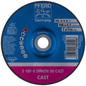 PFERD - Schruppscheibe E 180x8,3x22,23 mm ZIRKON Speziallinie SGP CAST für Guss