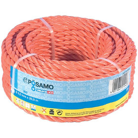 PÖSAMO - PP-Seil 12mm gedreht orange SB-Ring 20m