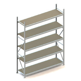 META® - Weitspann-Grundregal 3000 x 2200 x 650 vzk mit 5 Spanplattenböden MINI-RACK