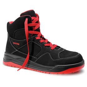 ELTEN - Sicherheitsschnürstiefel MAVERICK black-red Mid ESD S3, Größe 41