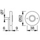 HOPPE® - Drückerrosettenpaar 42KV,rund, 9mm,TS 37-42,F1
