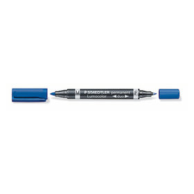 STAEDTLER® - Permanentmarker Lumocolor duo 348-3 0,6mm/1,5mm blau
